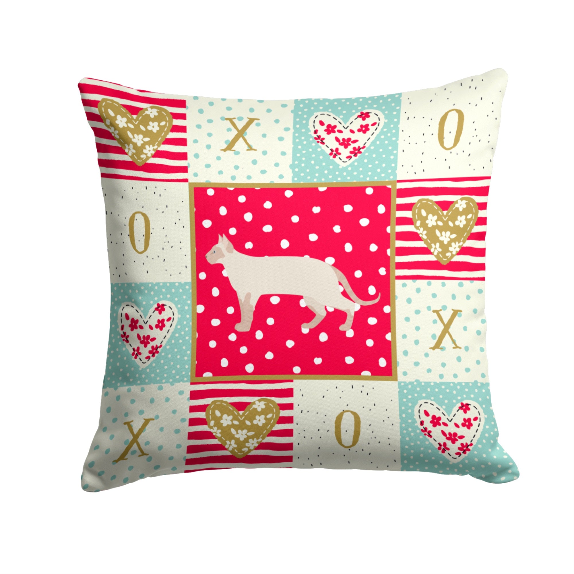 Tonkinese #2 Cat Love Fabric Decorative Pillow